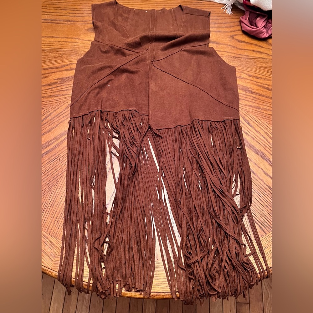 Brown Fringe Vest